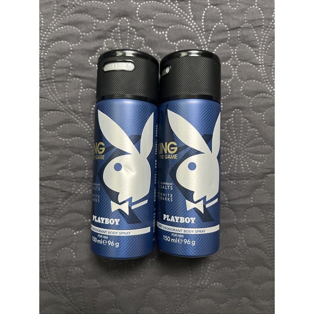King of the Game by Playboy EDT for Men Deodorant Spray 5oz / 150ml 2pc Lot READ